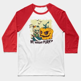 Scary Halloween Pumpkin Baseball T-Shirt